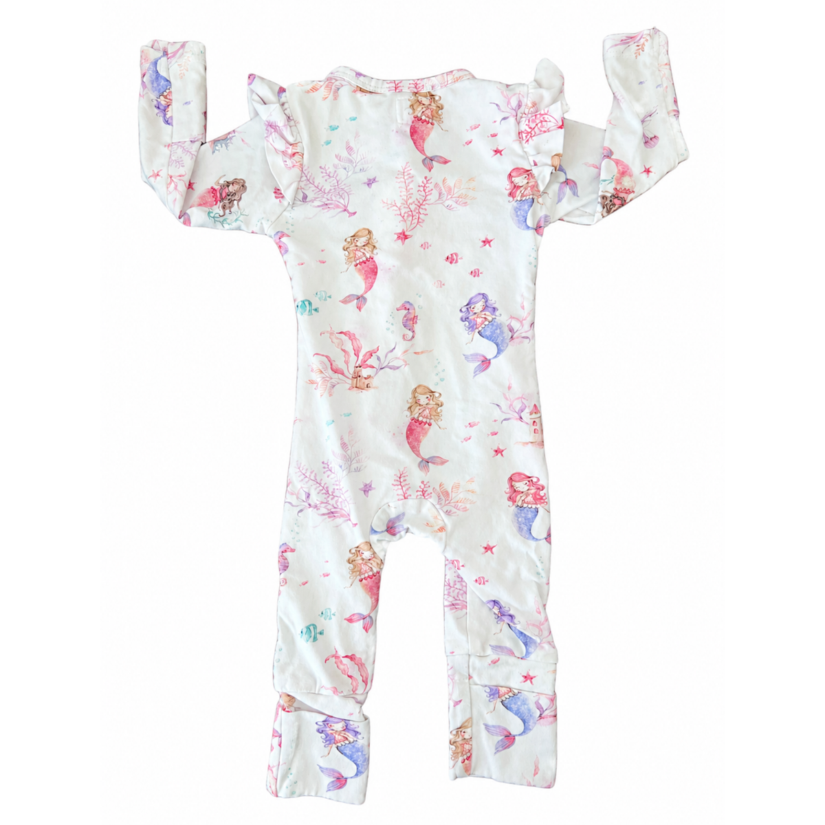 Snuggle Hunny Mermaid Snugglesuit with Frill - size 0000