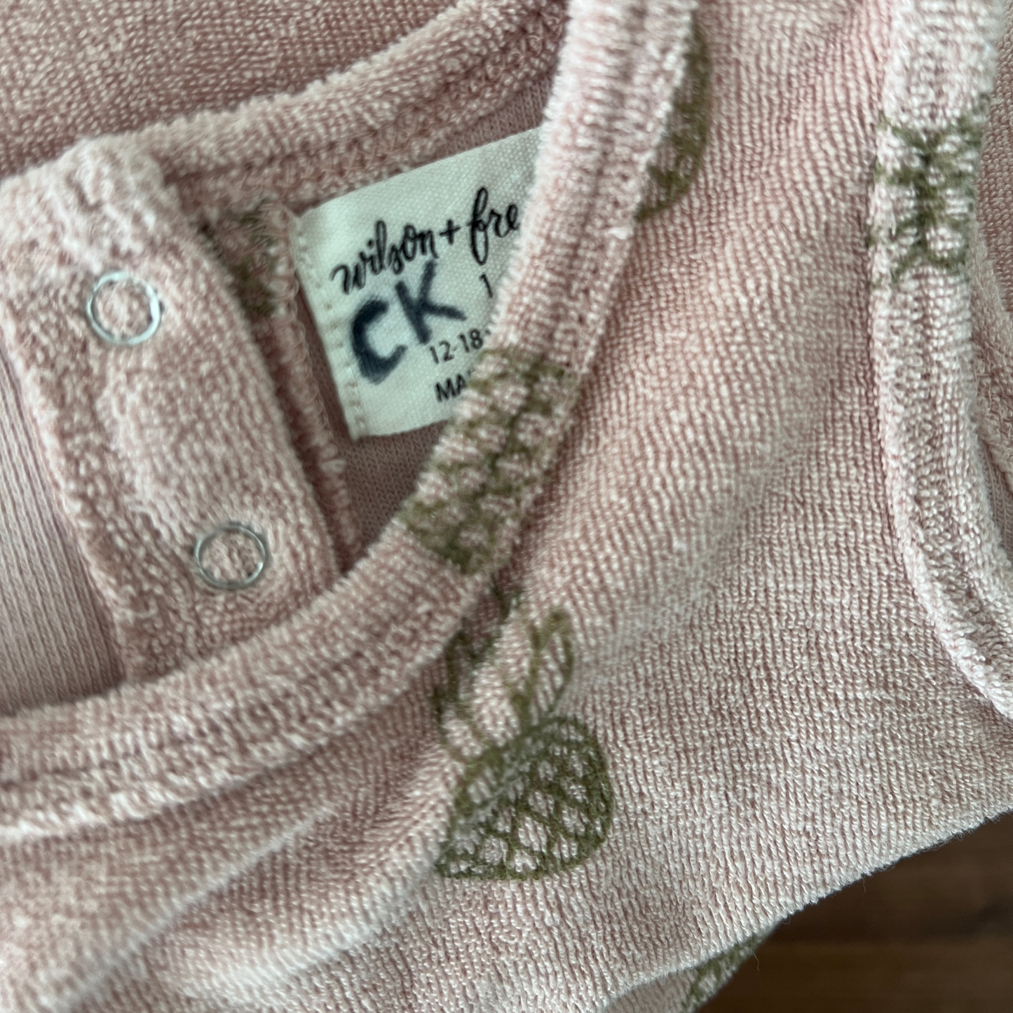 Wilson and Frenchy Pineapple terry playsuit- size 1