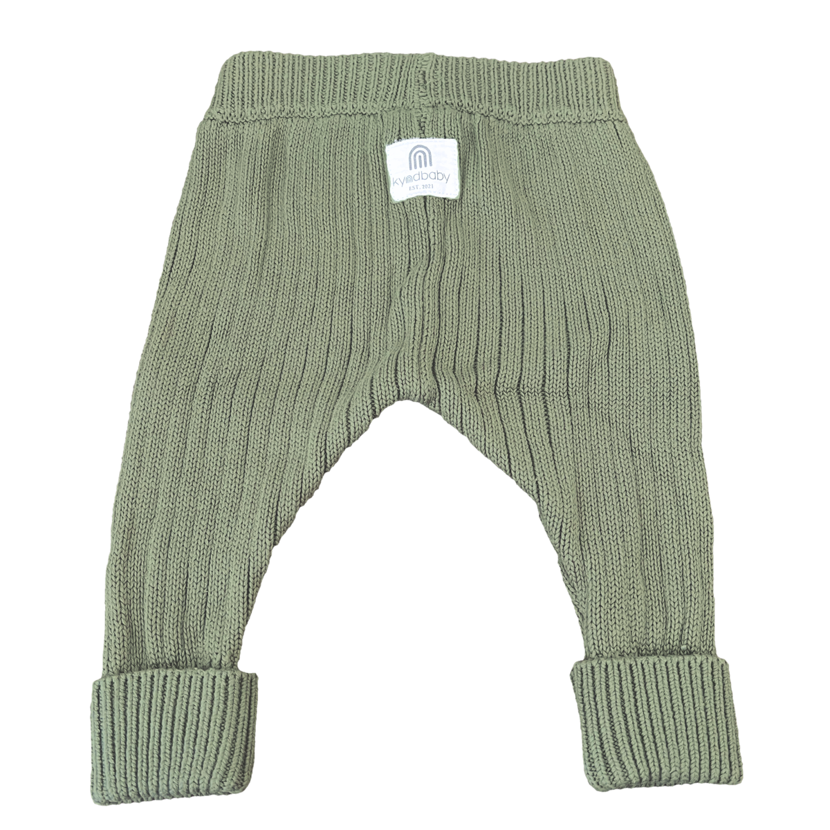 Kynd Baby Olive Knit Pants - size 000
