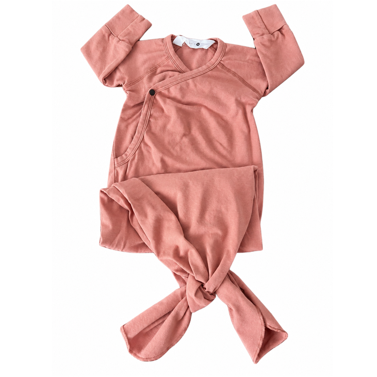 Susukoshi Organic Kimono Gown in Rust - size newborn