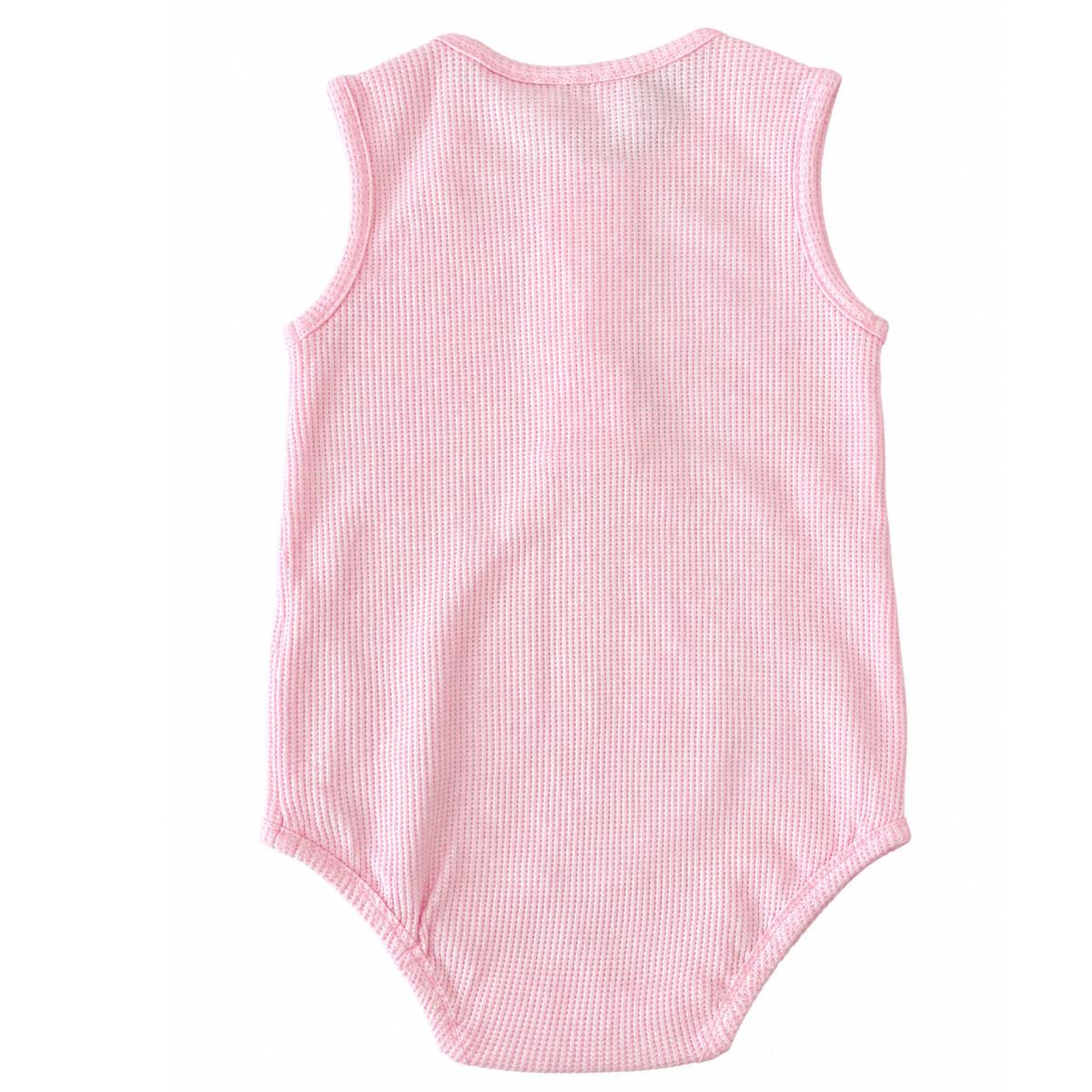 La Sienna Waffle Alfie Romper in Peach Dust - size 2
