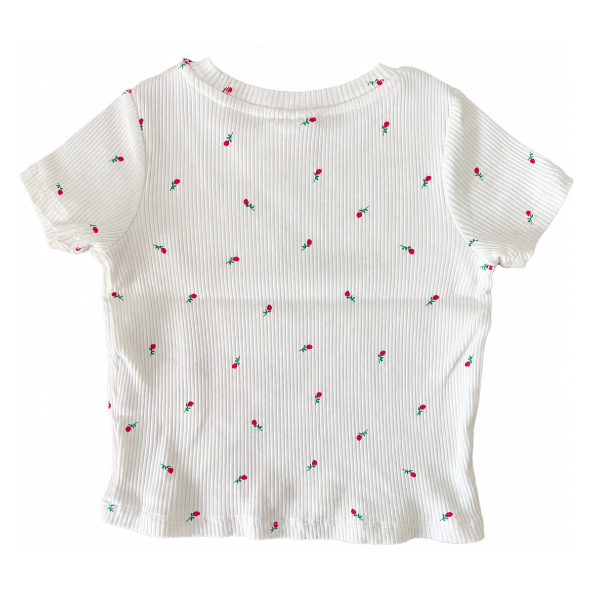 Cotton On Kids Rose Ribbed Tee - size 2