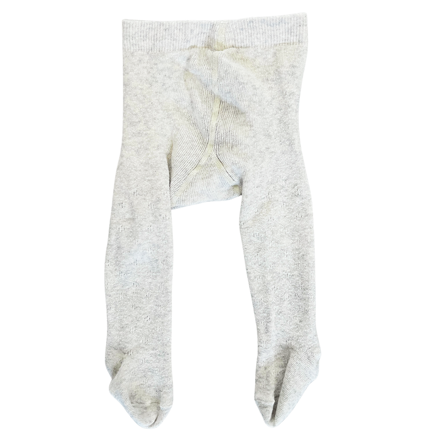 Jamie Kay Pointelle knitted tights in oatmeal melange - size 0-6m