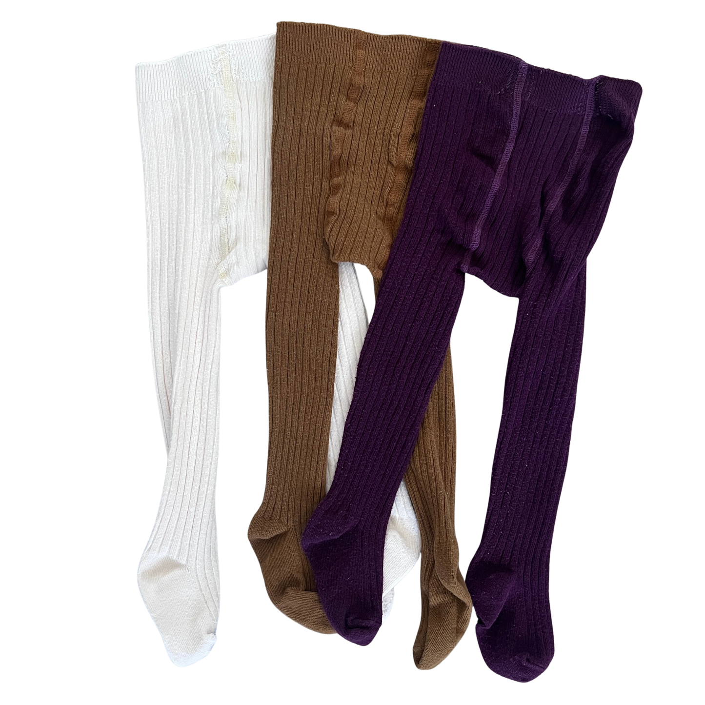 Jamie Kay 3pk ribbed knitted tights - size 6-12m