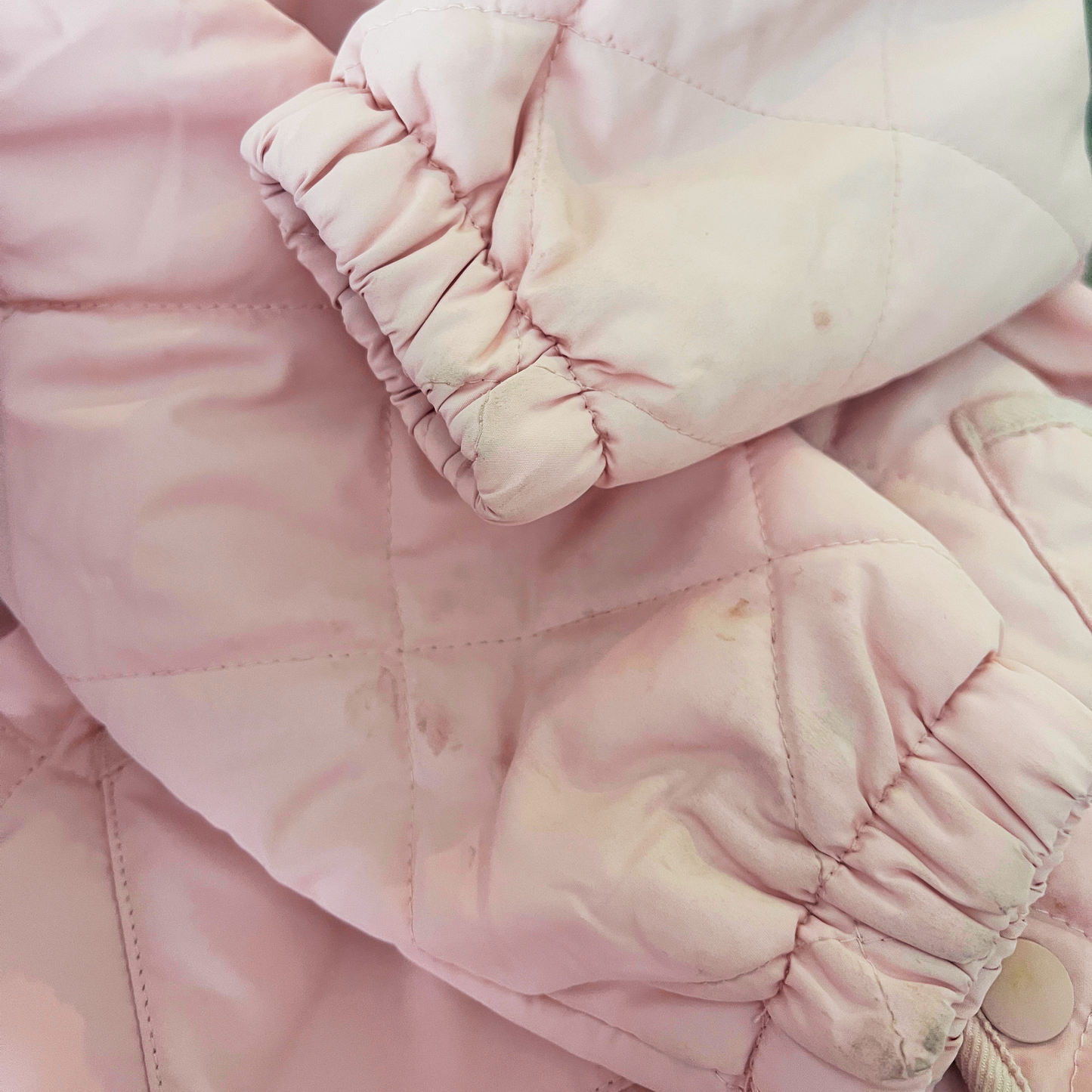 H+M pink quilted jacket - size 12-18m