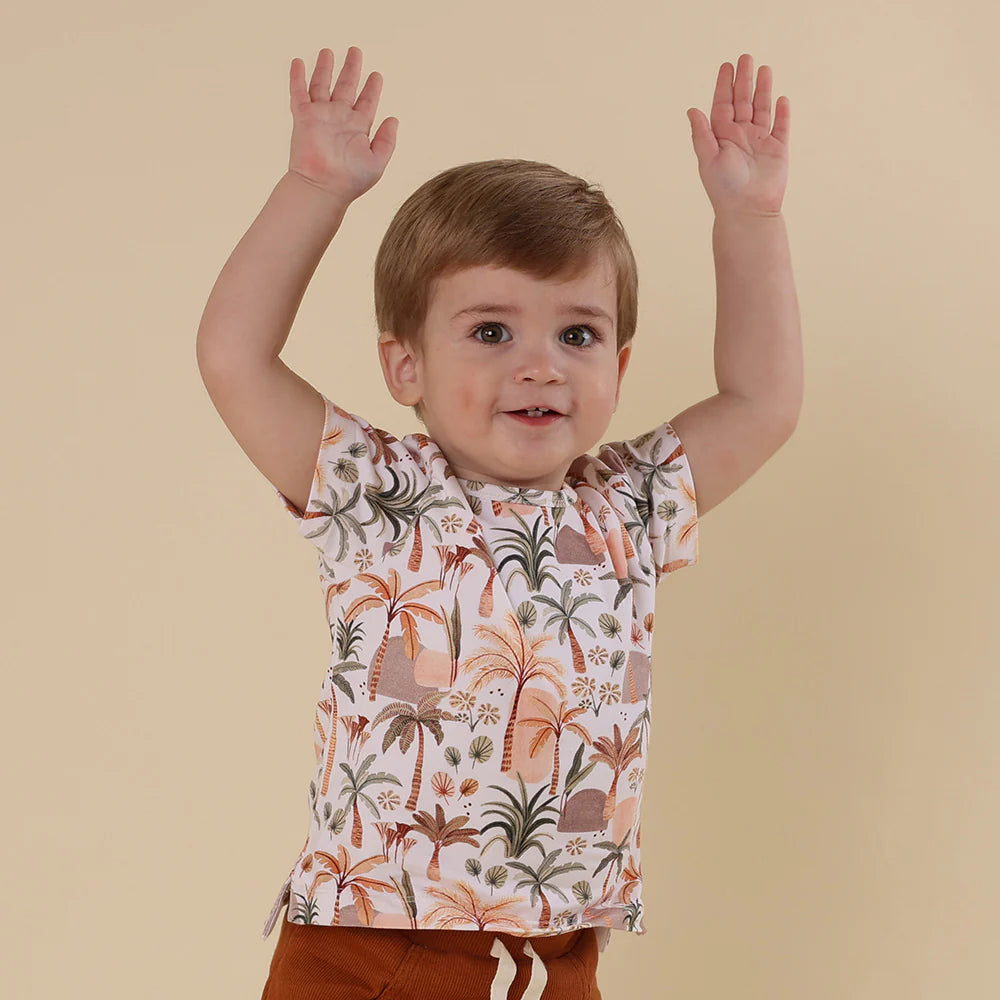 Snuggle Hunny palm springs organic t-shirt - size 1 image 0
