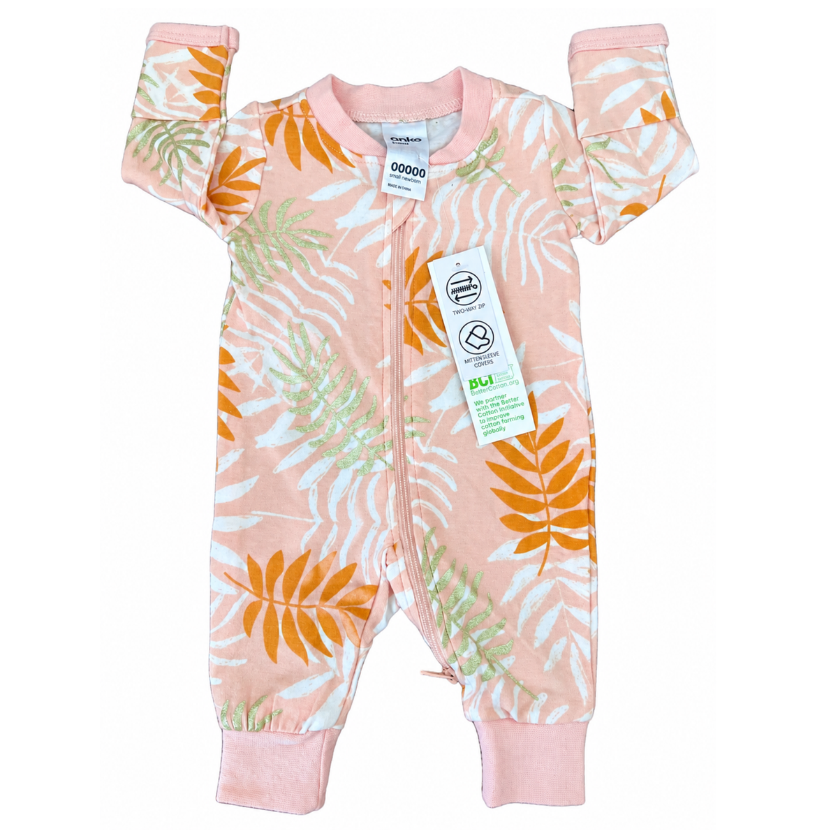 Anko Footless Zip Coverall - size 00000