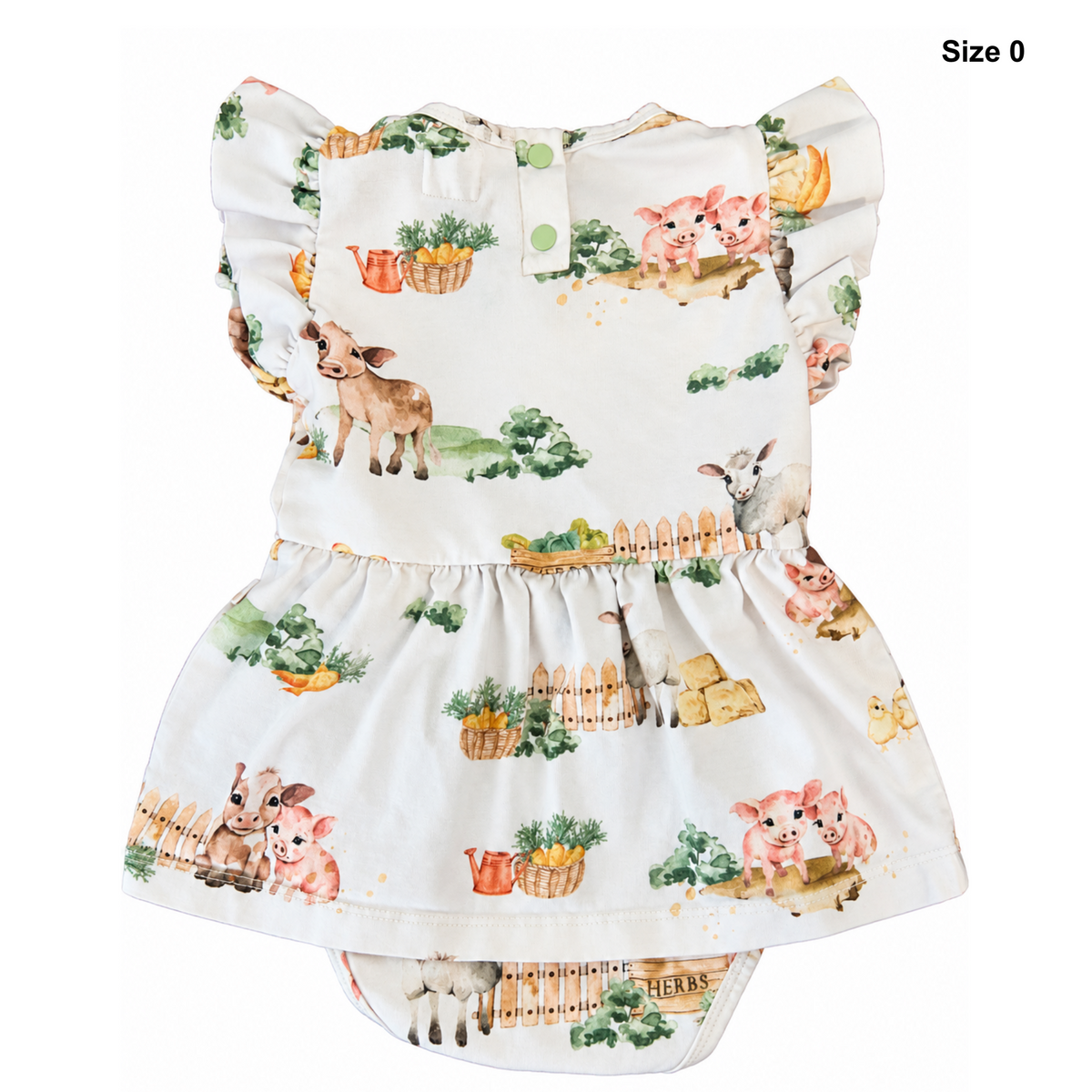 Snuggle Hunny Farm Short Sleeve Organic Dress