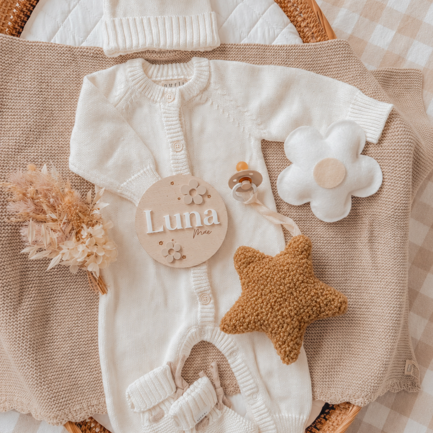 By Lulul The Label pacifier holder - caramel star image 1