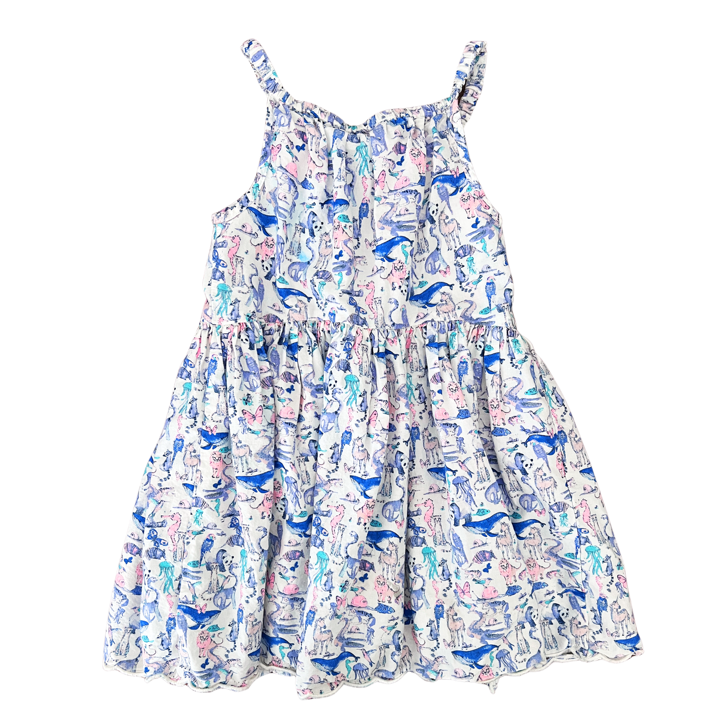NEXT Pastel animal print dress - size 3-4 years