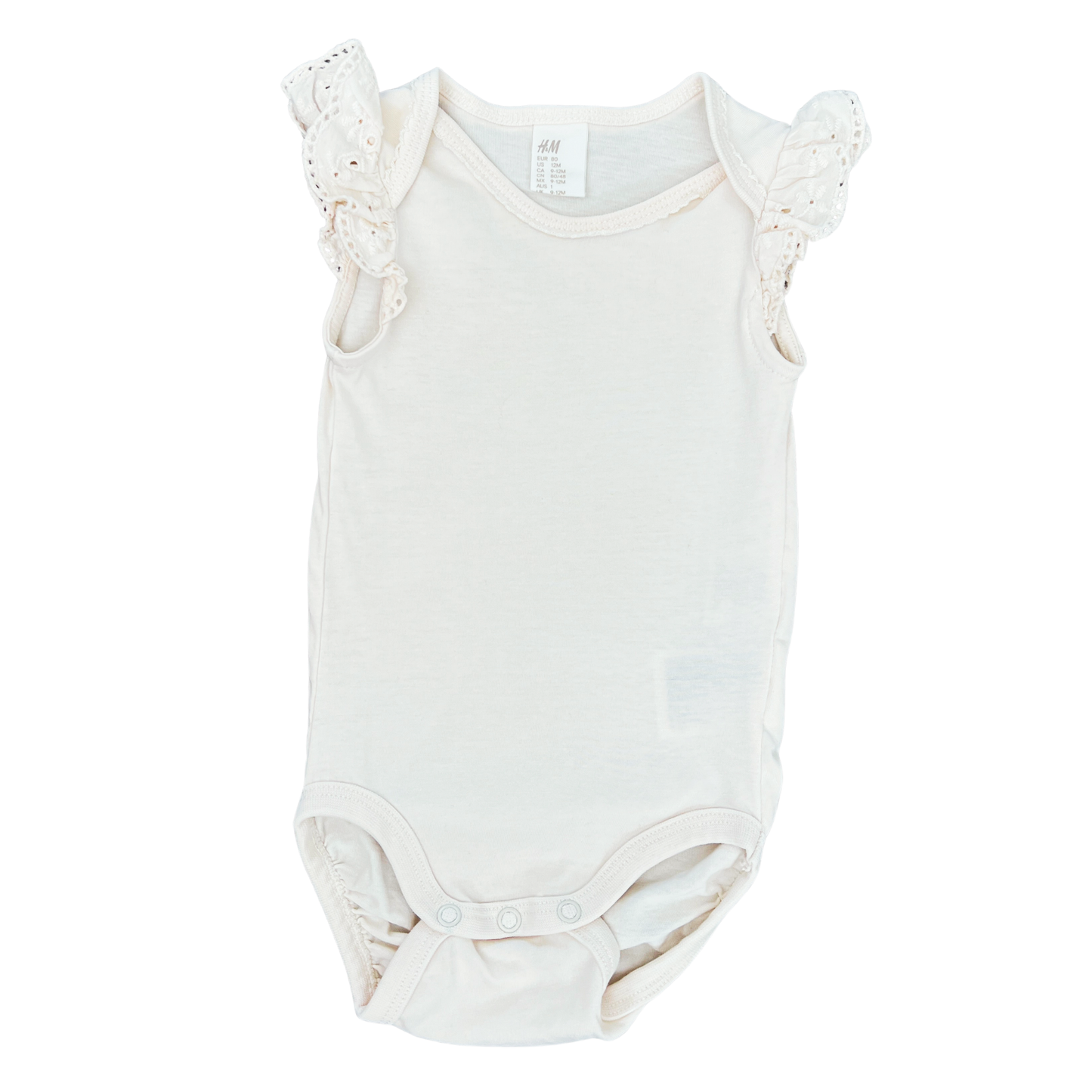 H+M 2pk ruffle sleeve bodysuit - 1 image 3