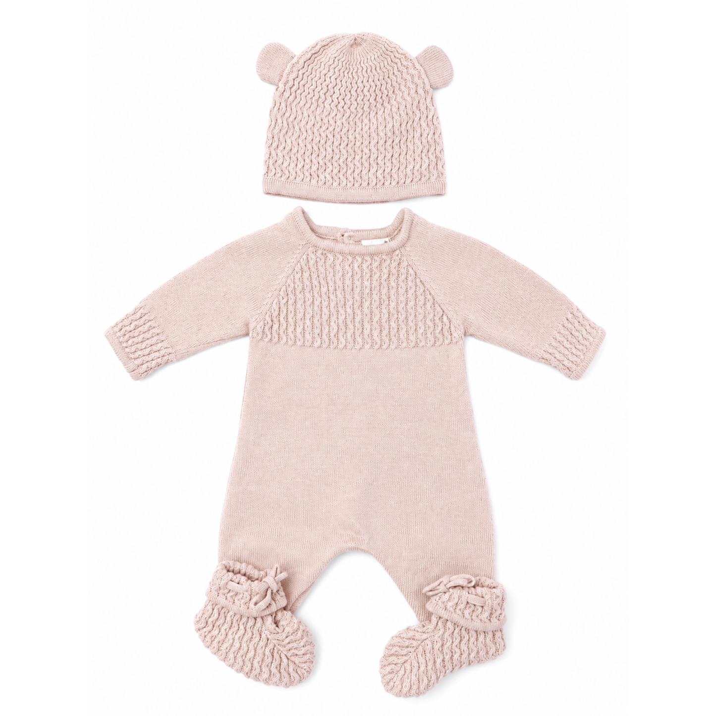 Seed Heritage cable knit jumpsuit, beanie & booties - size 0000 image 0