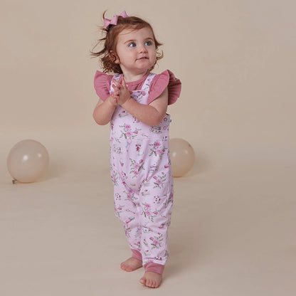 Snuggle Hunny Alice's Tea Party Organic Snuggle Overalls