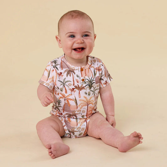 Snuggle Hunny palm springs organic bodysuit - size 000 image 0