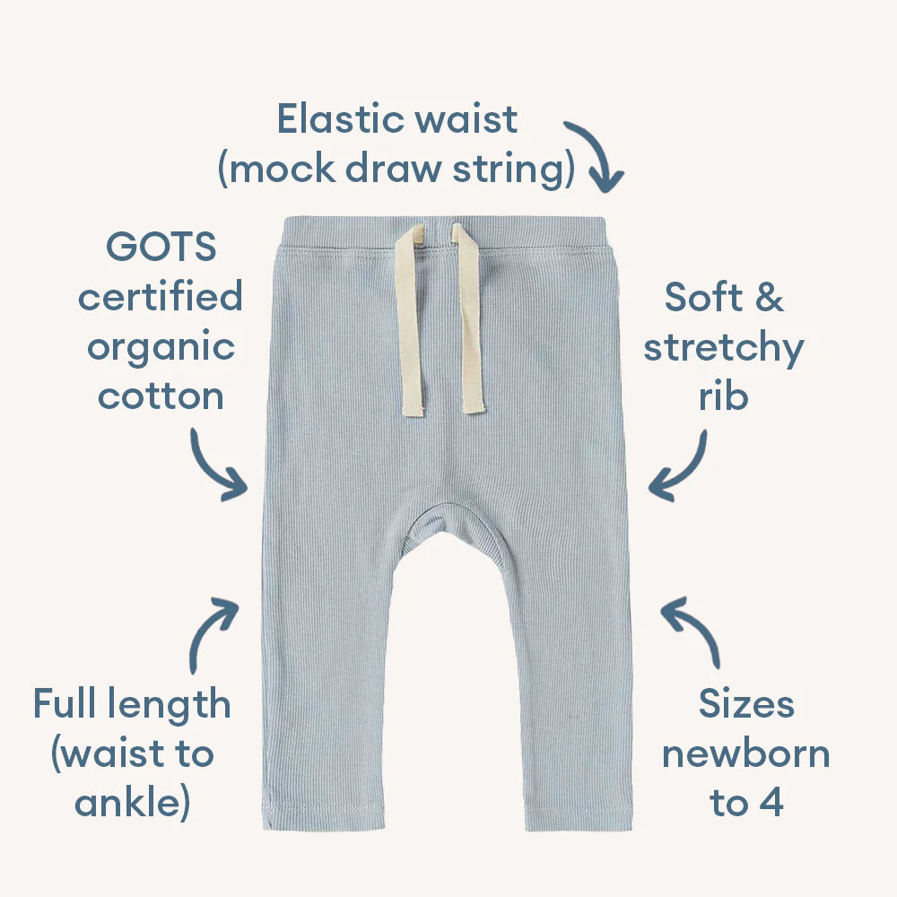 Snuggle Hunny zen blue organic pants - size 3 image 1