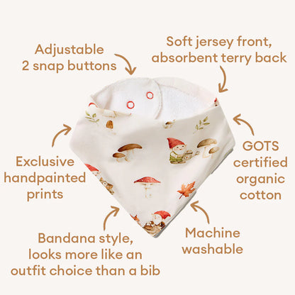 Snuggle Hunny gnomes dribble bib image 1
