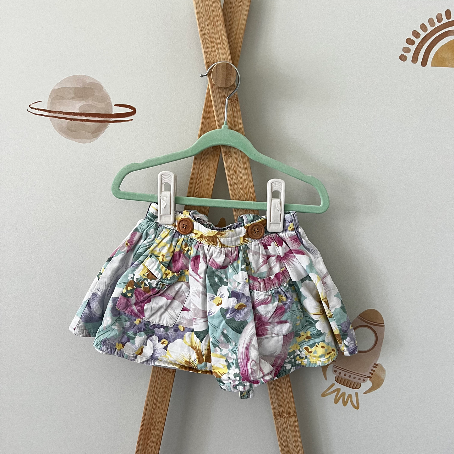 La Sienna Couture floral suspender skirt  - size 1 image 0