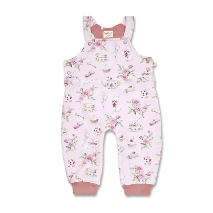 Snuggle Hunny Alice's Tea Party Organic Snuggle Overalls