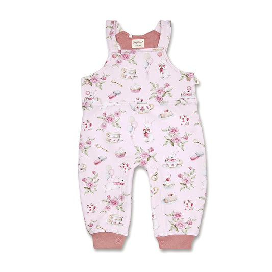 Snuggle Hunny Alice's Tea Party Organic Snuggle Overalls