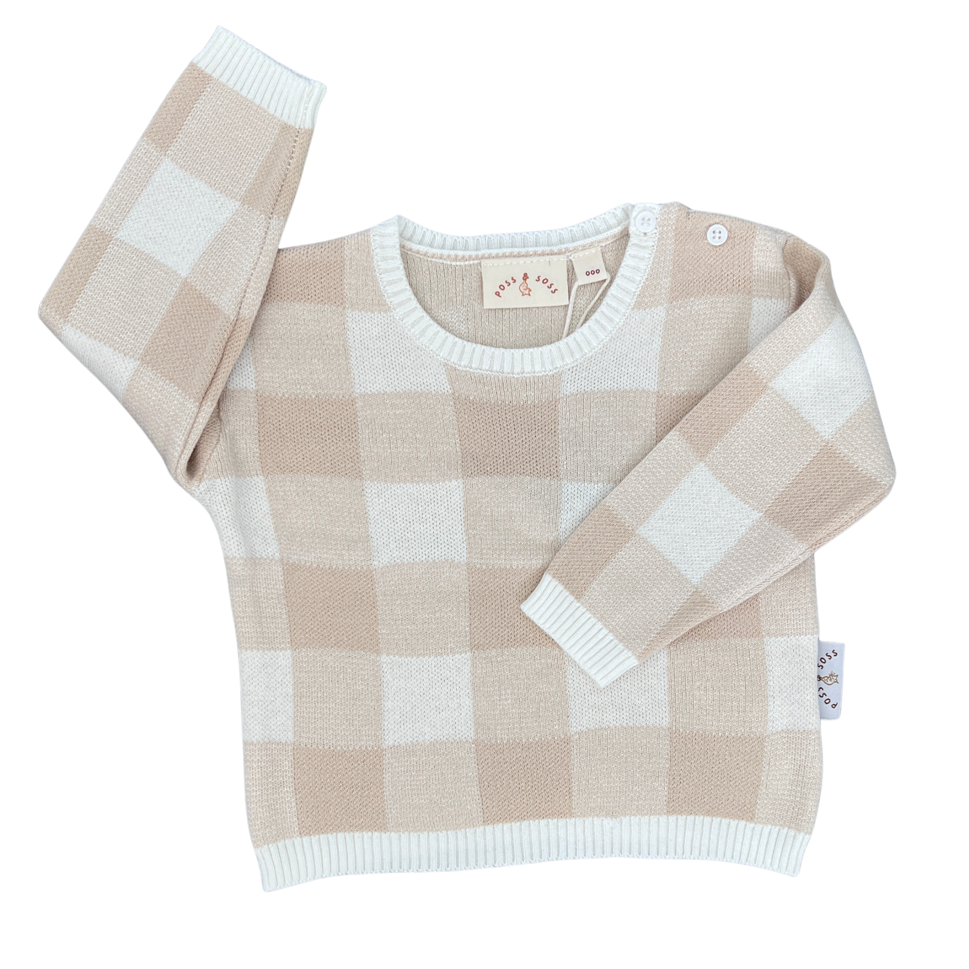 Poss and Soss gingham knit jumper - size 000 image 0
