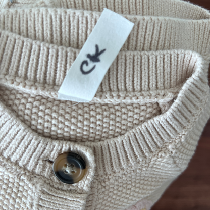 Dymples Crotchet flower knitted cardigan - size 0