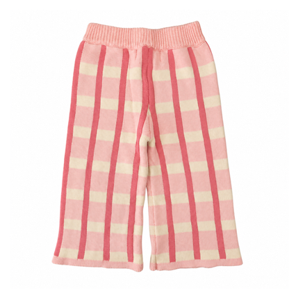 By Gee Peony Check Knit Pants - size 3