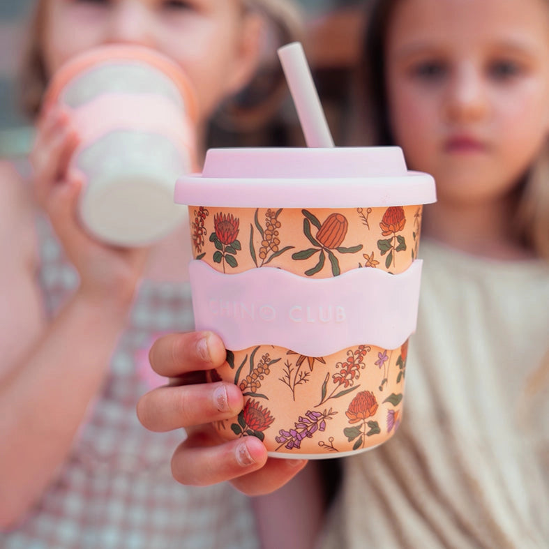 Chino Club - Australian Wildflowers Babychino Cup 4oz + straw image 2