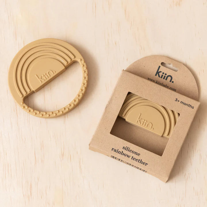 Kiin Silicone Rainbow Teether - Tan image 0