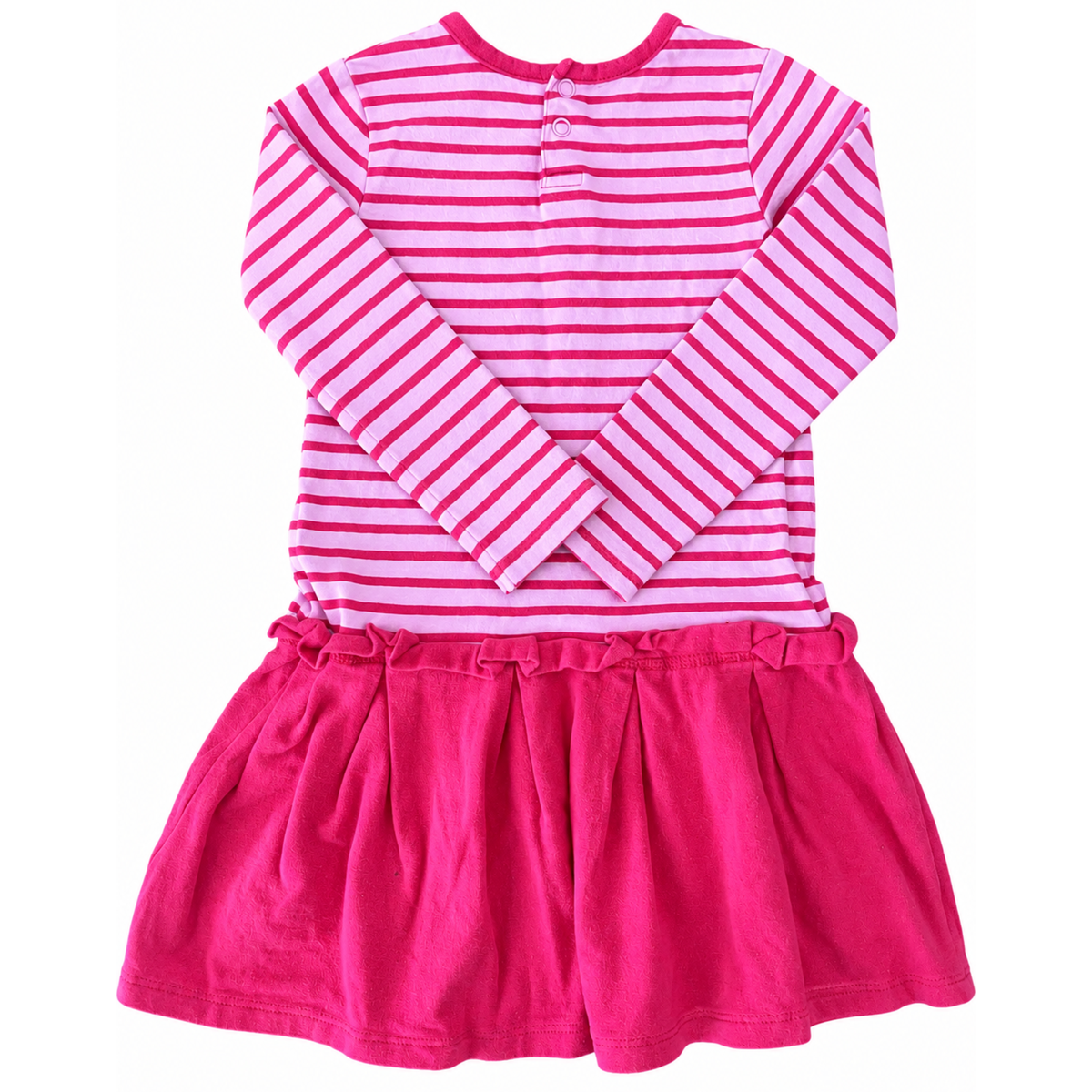 Milky Pink Stripe Long Sleeve Dress  - size 3