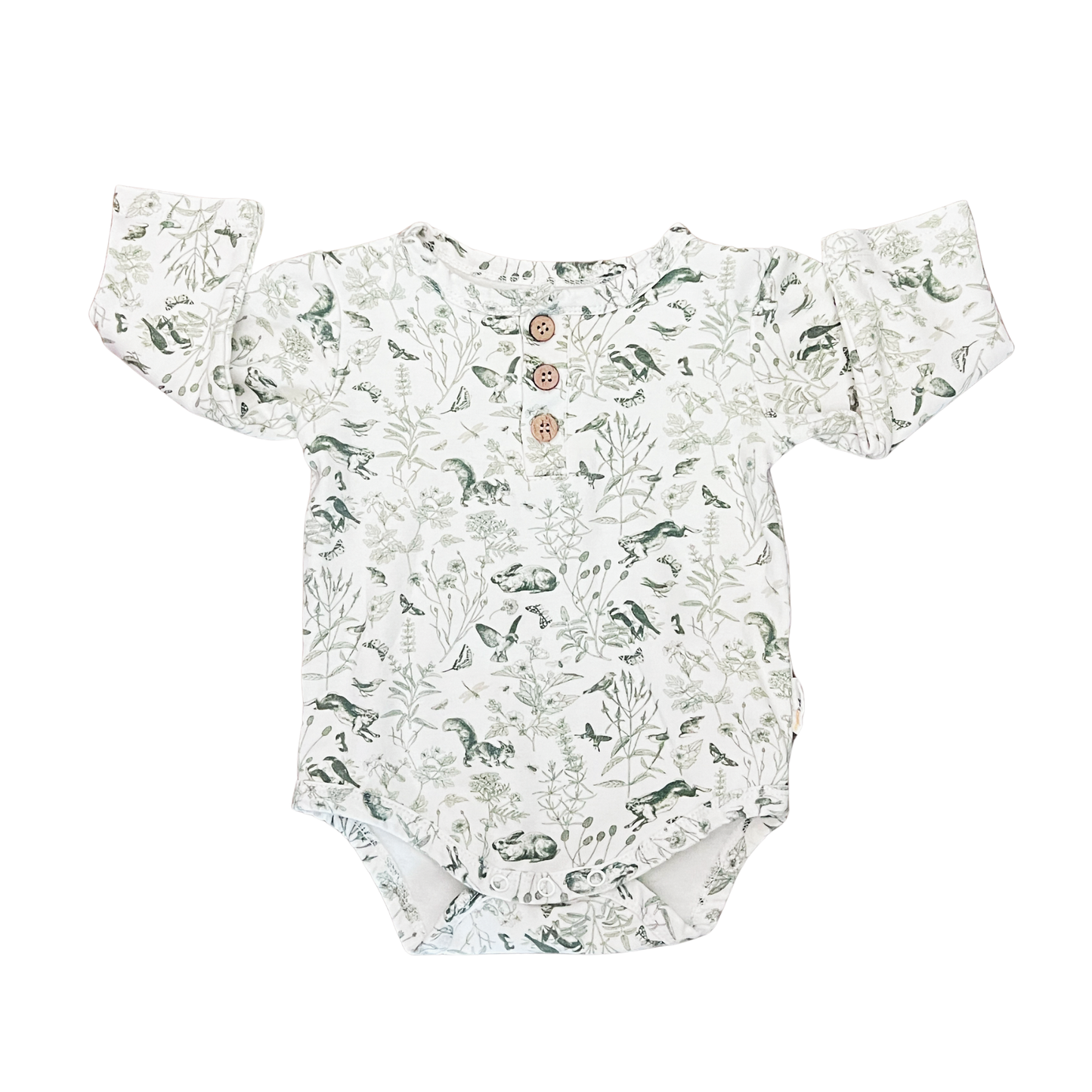Indigo and Lellow forest friends bodysuit - size 0 image 0
