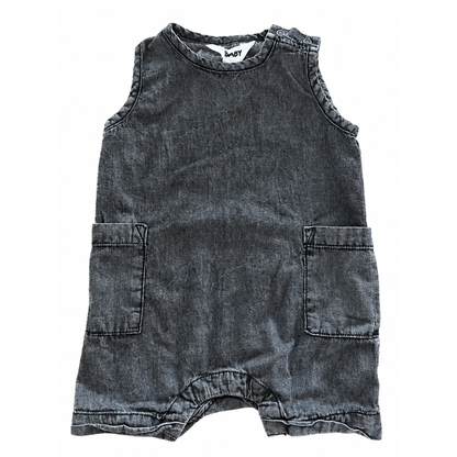 Cotton On Baby Washed Denim Romper - size 00