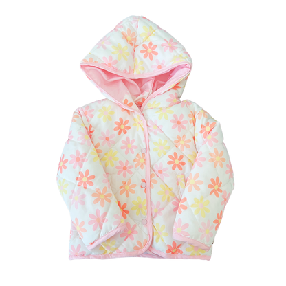 Sprout Floral Quilted Puffer Jacket - size 2