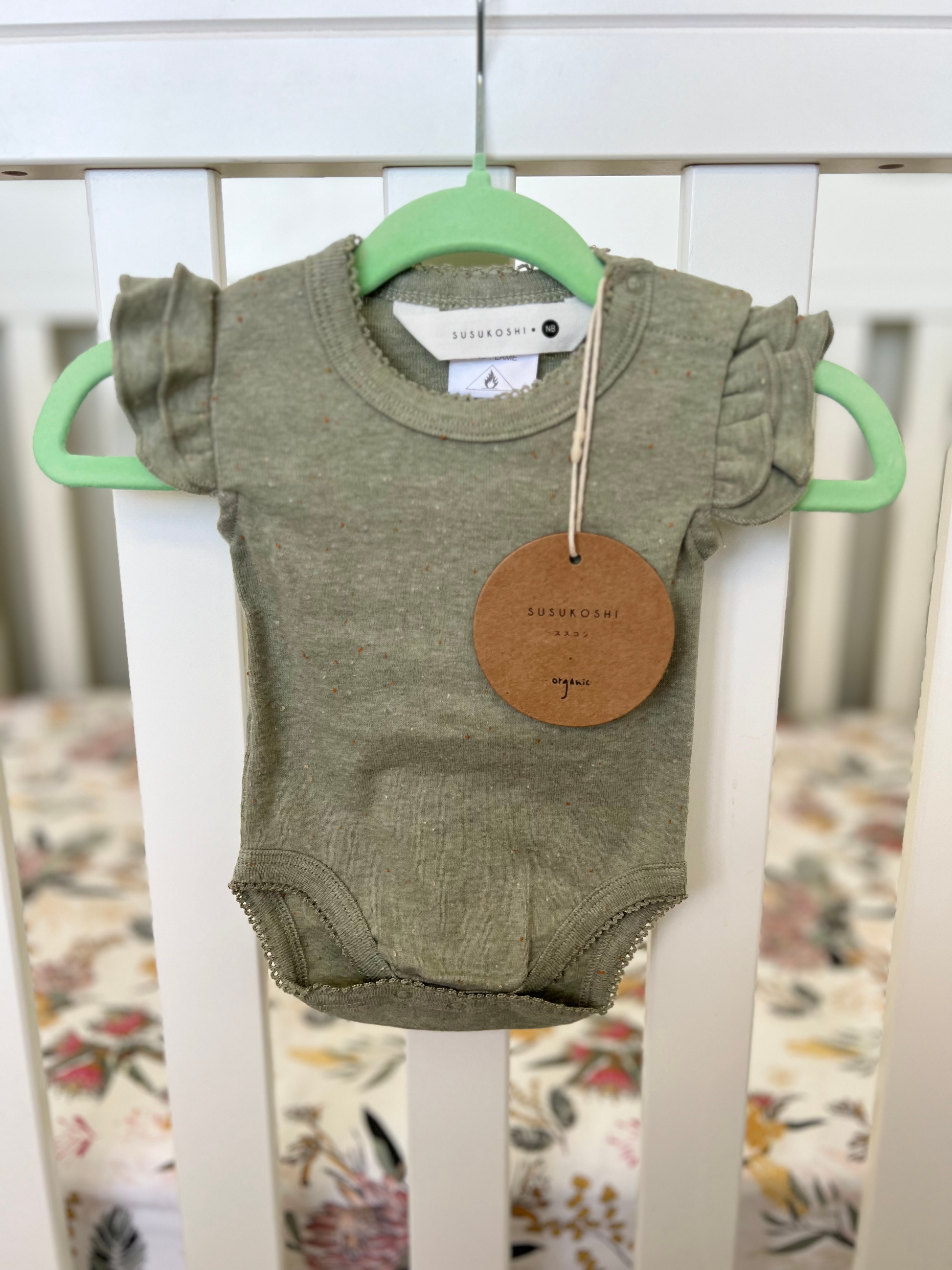 Susukoshi flutter suit in sage speckled - size 0000 image 1