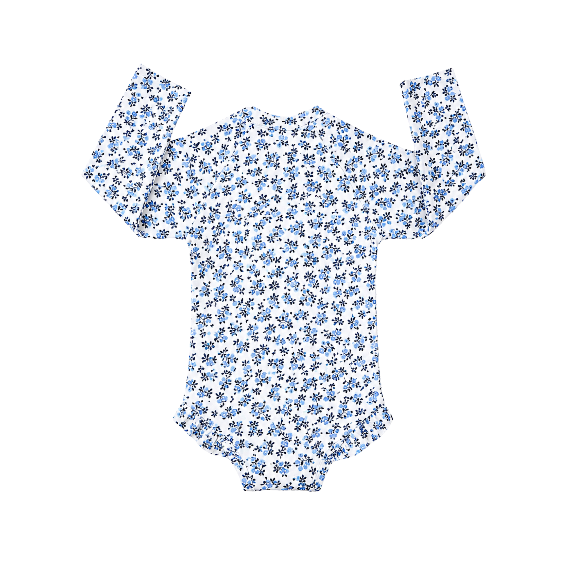 Purebaby floral long sleeve swimsuit - size 1 image 1