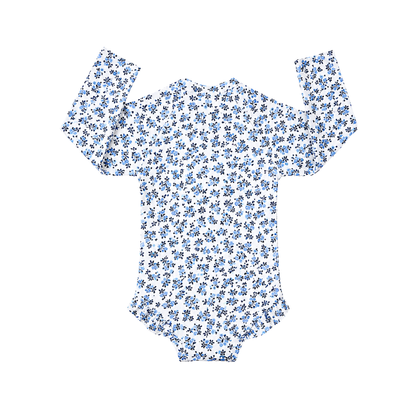 Purebaby floral long sleeve swimsuit - size 1 image 1