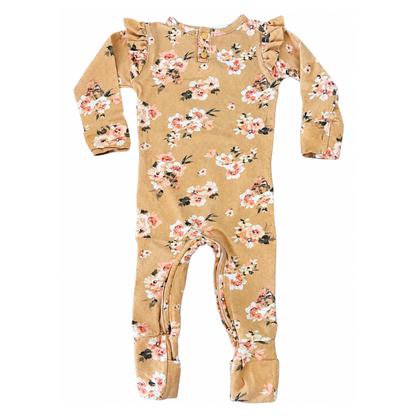 Snuggle Hunny Golden Flower Organic Growsuit - size 0