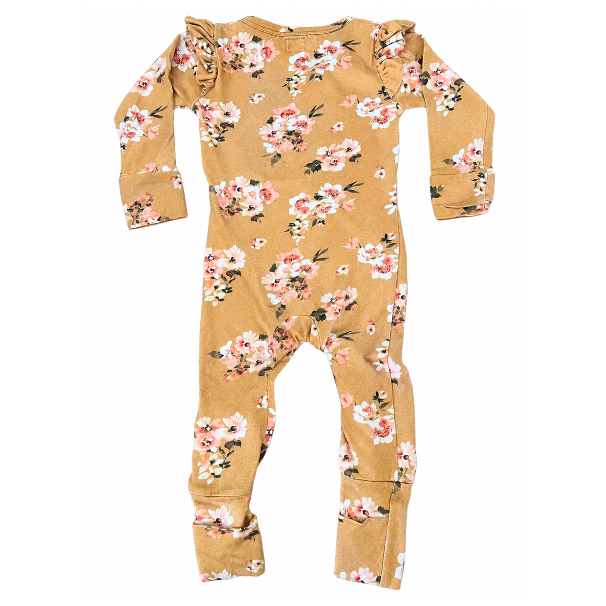 Snuggle Hunny Golden Flower Organic Growsuit - size 0