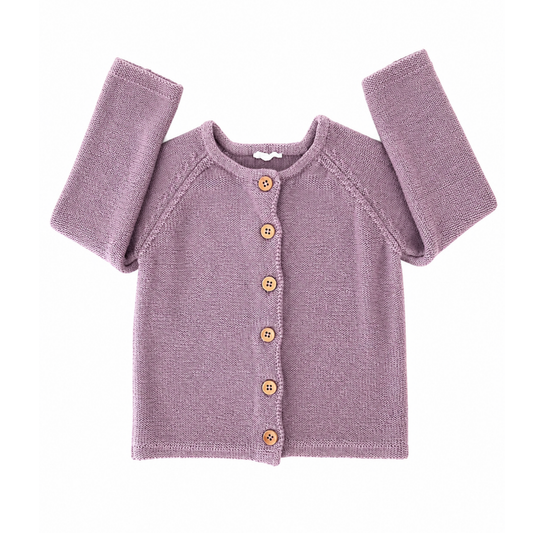 Jamie Kay Simple cardigan in mauve- size 1