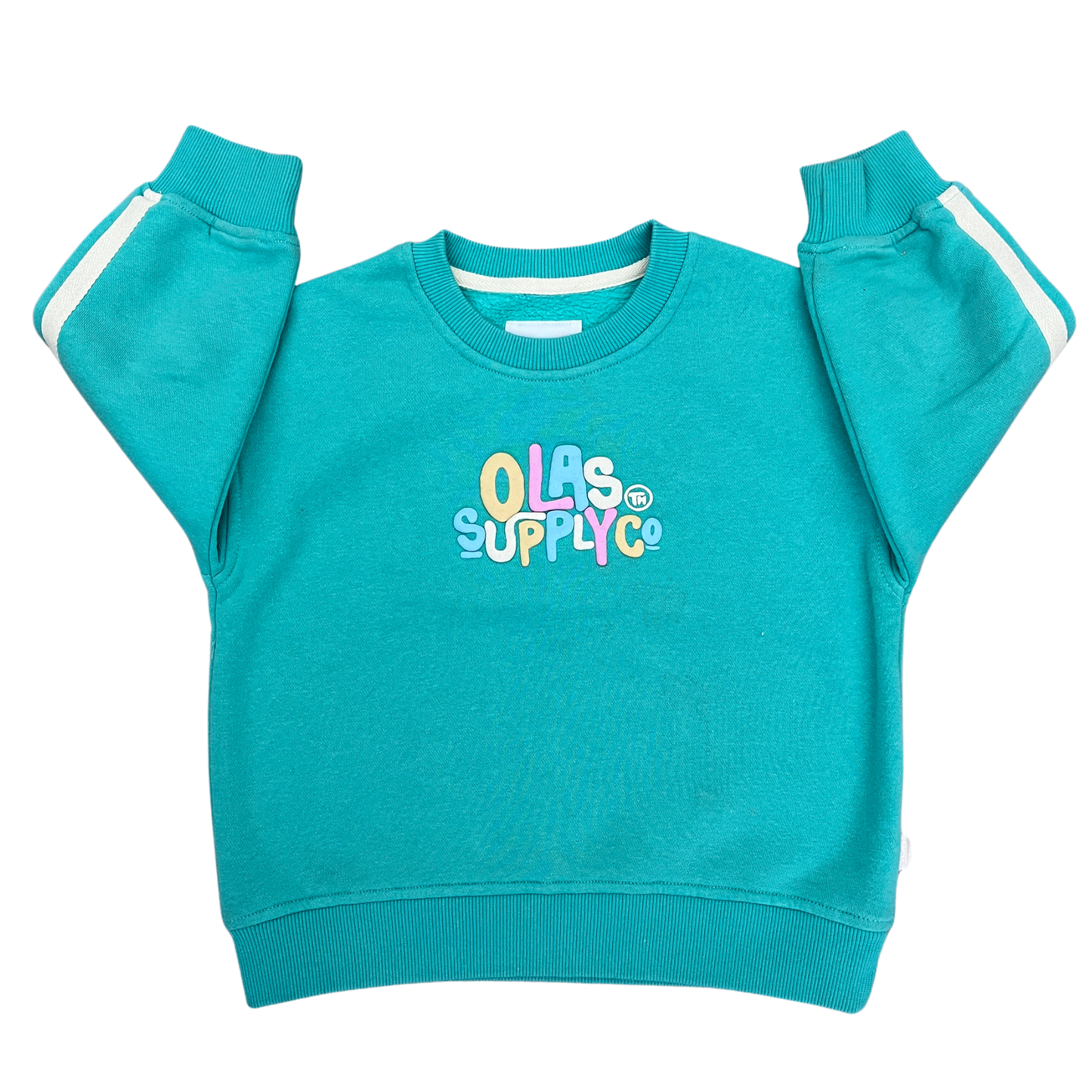 Olas Supply Co retro logo mini crew - size 3
