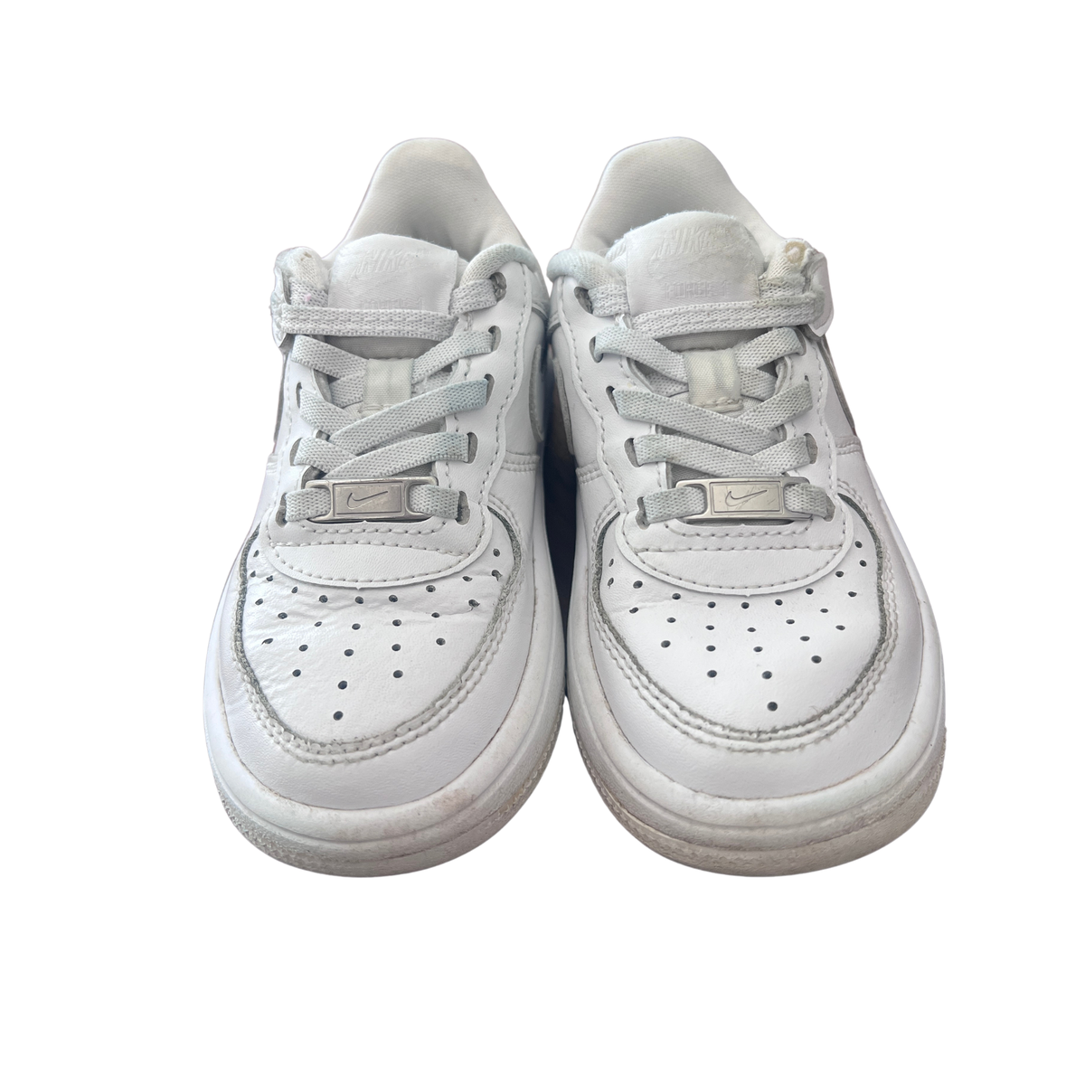 Nike Air Force 1 Junior White Leather Sneakers - size EU 26