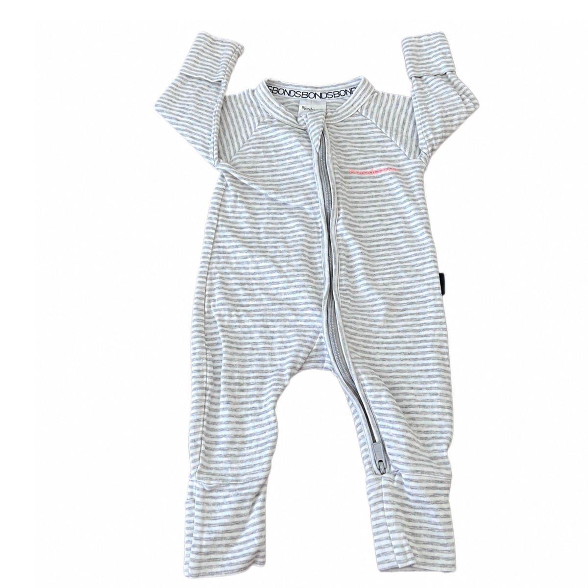 Bonds Wondersuit in Grey Stripe - size 0000