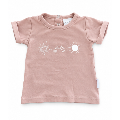 Aster & Oak Rainbow Sun Tee - size 1