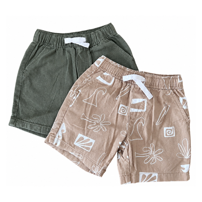 K-D Linen Blend Shorts 2pk - size 3