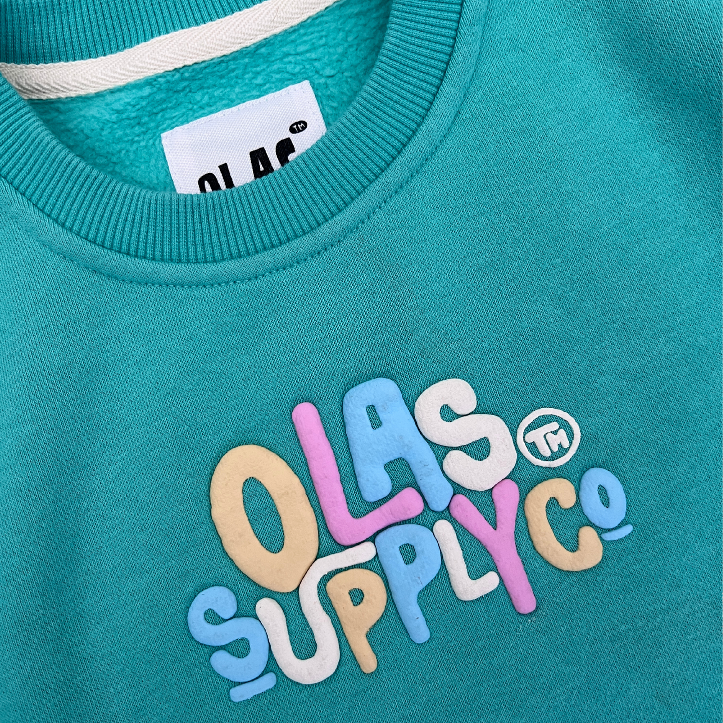 Olas Supply Co retro logo mini crew - size 3