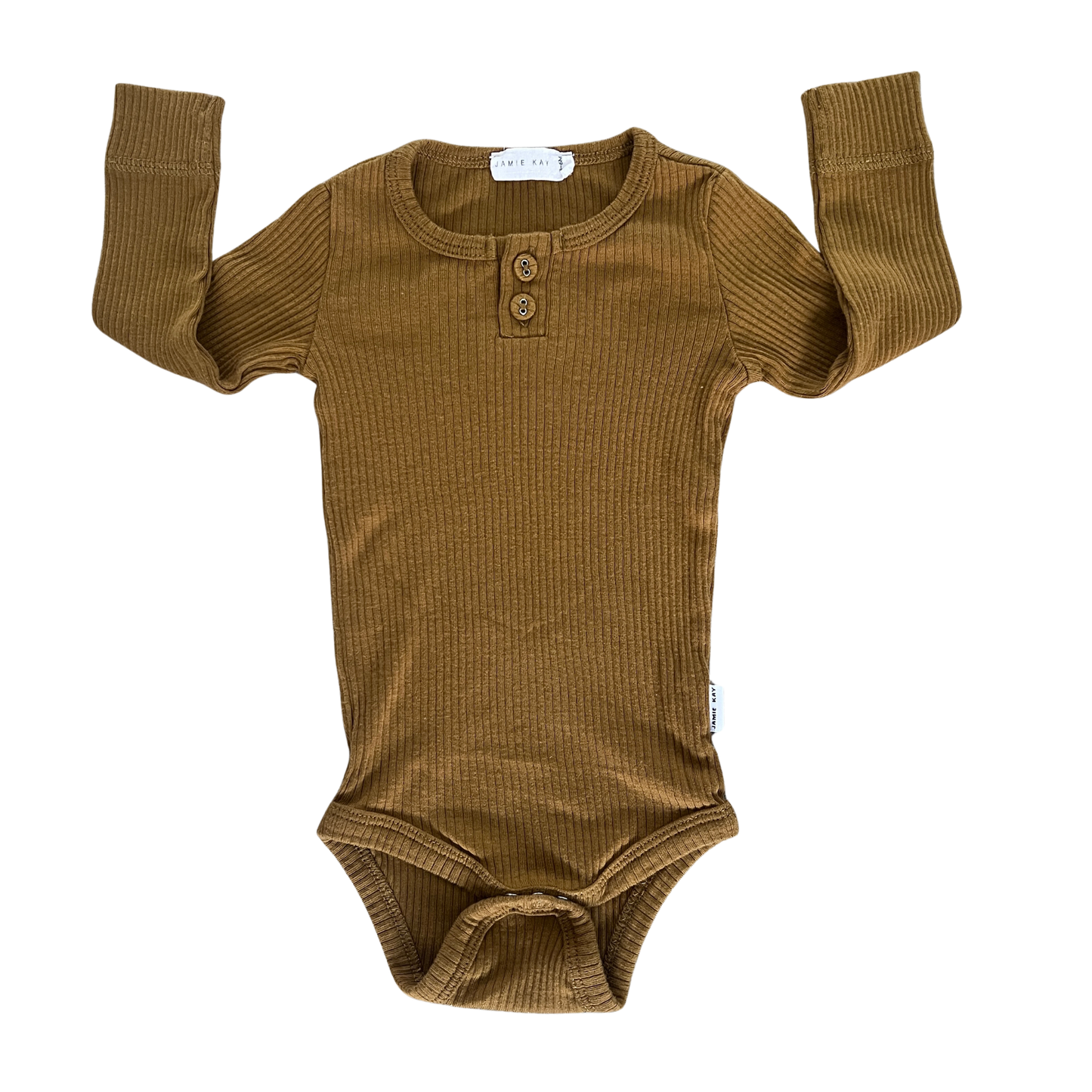 Jamie Kay Long sleeve modal bodysuit in golden - size 00