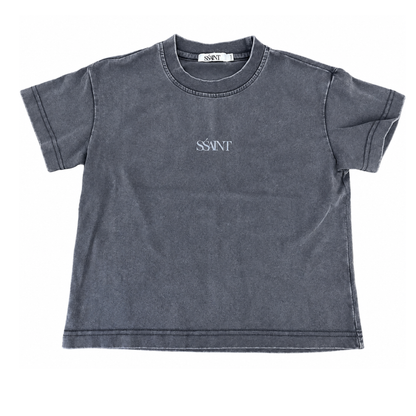 SŚAINT Charcoal No Vacancy Tee - size 3-5