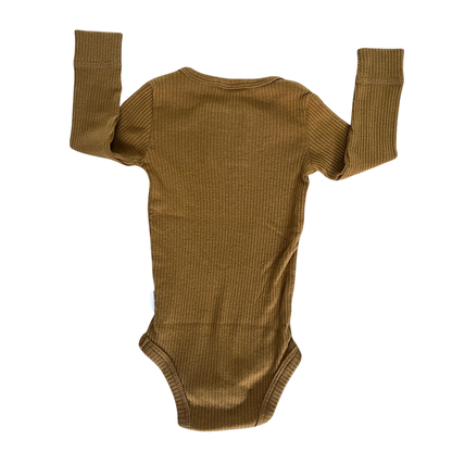 Jamie Kay Long sleeve modal bodysuit in golden - size 00