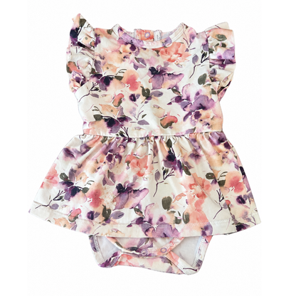 Snuggle Hunny Blushing Beauty Short Sleeve Organic Dress - size 00