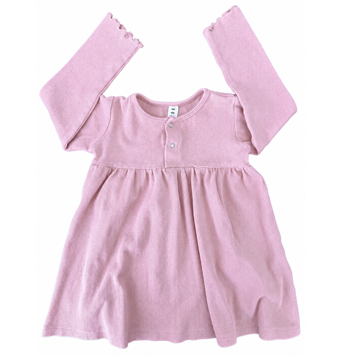 Hux Dusty rose rib dress - size 2