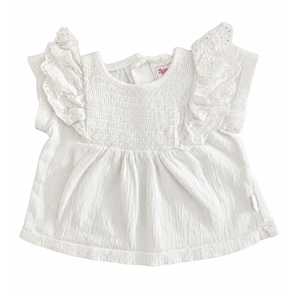 Sprout White Broderie Blouse - size 000